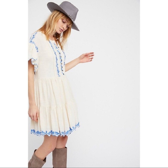 🆕 Free People Santiago Cotton Babydoll Dress - Picture 7 of 8